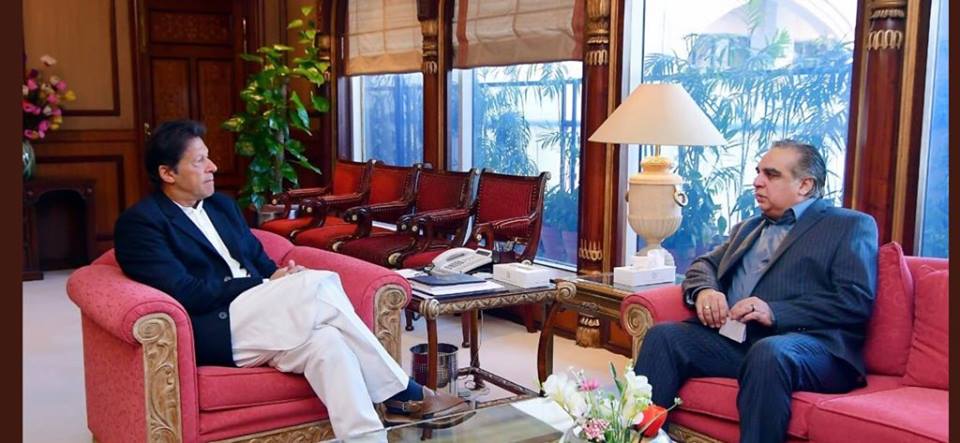 وزیر اعظم عمران خان نال گورنر سندھ عمران اسماعیل دی ملاقات