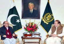وزیراعظم محمد نوازشریف دی قومی تاریخ تے ادبی ورثہ دے مشیر عرفان صدیقی نا ل ملا قات