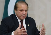 وزیراعظم محمد نواز شریف کراچی پج گے‘ گورنر اتے وزیر اعلیٰ سندھ ایئر پورٹ تے استقبال کیتا